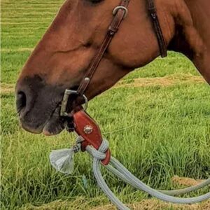 EQUESTRIAN Genuine Leather Slobber Straps Mecate Rein for Snaffle Bits